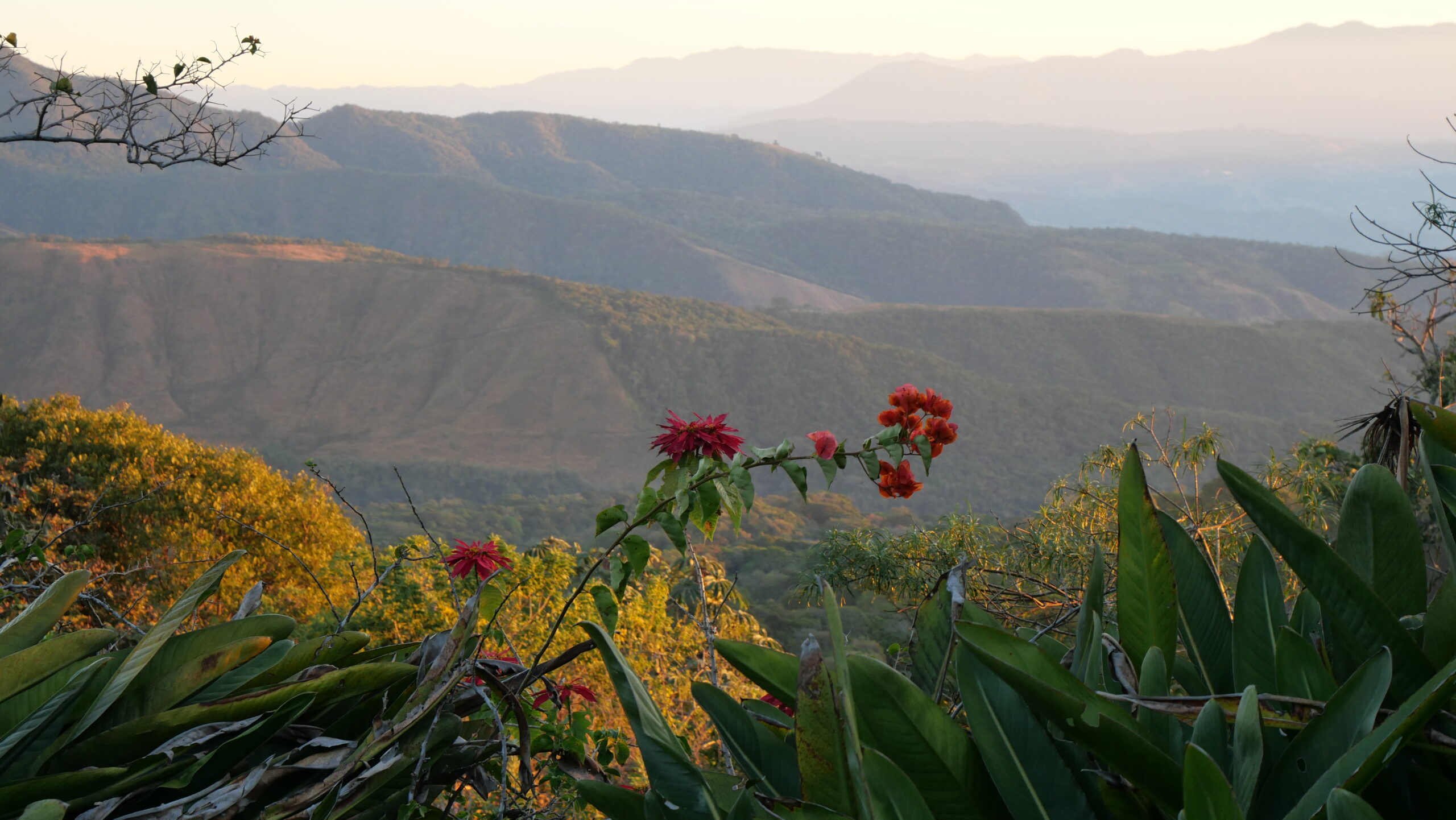 Sonnenuntergang auf der Finca El Retiro in Guatemala
