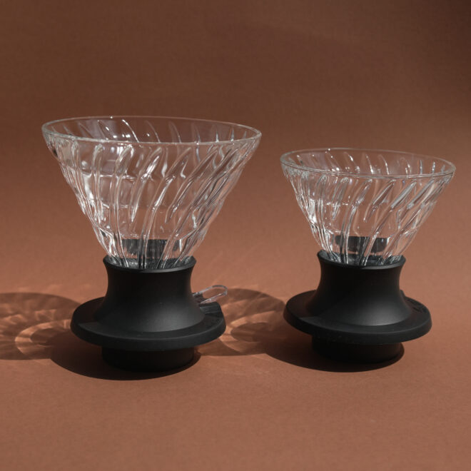 ein grosser und ein kleiner glashandfilter